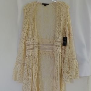 Never Worn Off White Long Cardigan